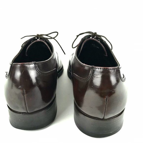 Florsheim Lexington Mens Size 9.5‎ Dress Shoes Brown Leather Cap Toe Oxford - Picture 4 of 9